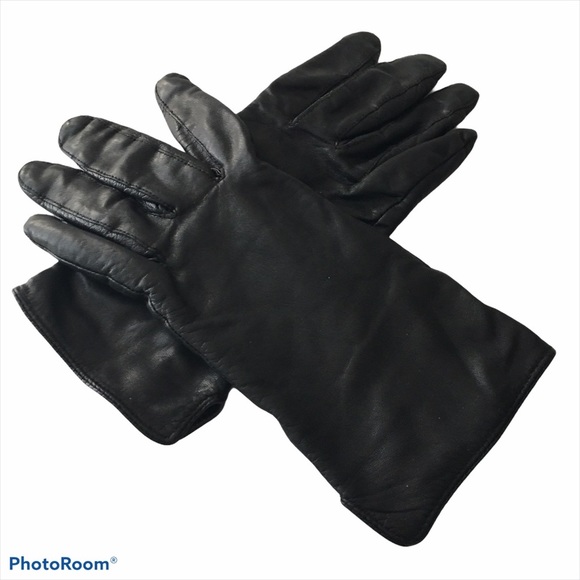 Genuine 💯 Leather Black Gloves  SIZE S - Picture 1 of 11